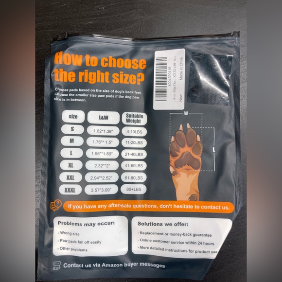 Black Dog Paw Pad Protection For dogs 60-80 lbs - Picture 3 of 7